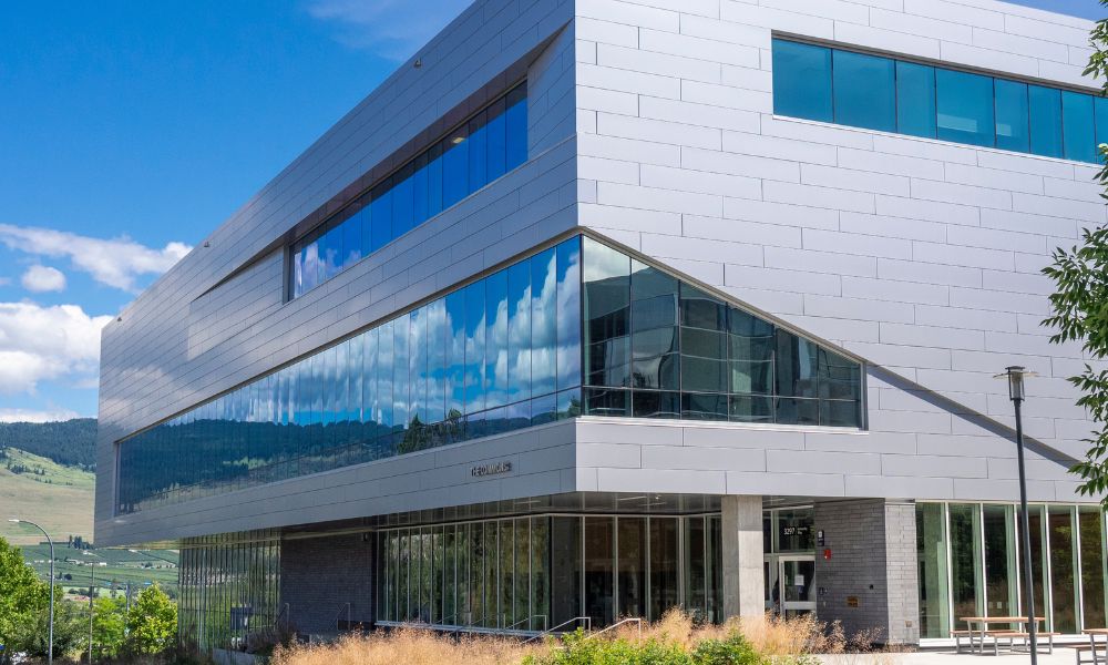 An exterior look at the Commons building at UBC Okanagan.