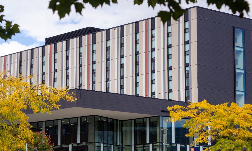 An exterior look at the Nechako building at UBC Okanagan.